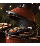 Charcoal BBQ - Kamado Big Joe Series III - With Trolley Base - Red - Ø47cm x 123cm Charcoal BBQ - Kamado Big Joe Series III - With Trolley Base - Red - Ø47cm x 123cm