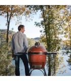 Charcoal BBQ - Kamado Classic Joe Series I - With trolley base - Red - Ø47cm x 123cm Charcoal BBQ - Kamado Classic Joe Series I - With trolley base - Red - Ø47cm x 123cm