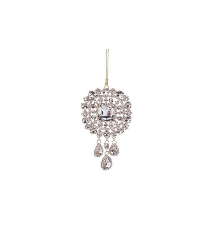 Στολιδι Εμβλημα Με Jewel & Κρεμαστα Στοιχεια - Διαφανο/Χρυσο - 12Εκ. Στολιδι Εμβλημα Με Jewel & Κρεμαστα Στοιχεια - Διαφανο/Χρυσο - 12Εκ.