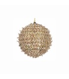 Διακοσμητικη Μπαλα Με Jewel Spiky Κορδελα - Χρυσο/Multi - 10Εκ.