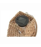 SOLAR LAMP SET 3 FIBER -NATURAL BROWN - 20X20X36CM