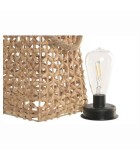 SOLAR LAMP SET 3 FIBER -NATURAL BROWN - 20X20X36CM