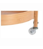 WAITRESS TROLLEY 3 SHELVES WITH WHEELS - NATURAL - 44X44X90CM