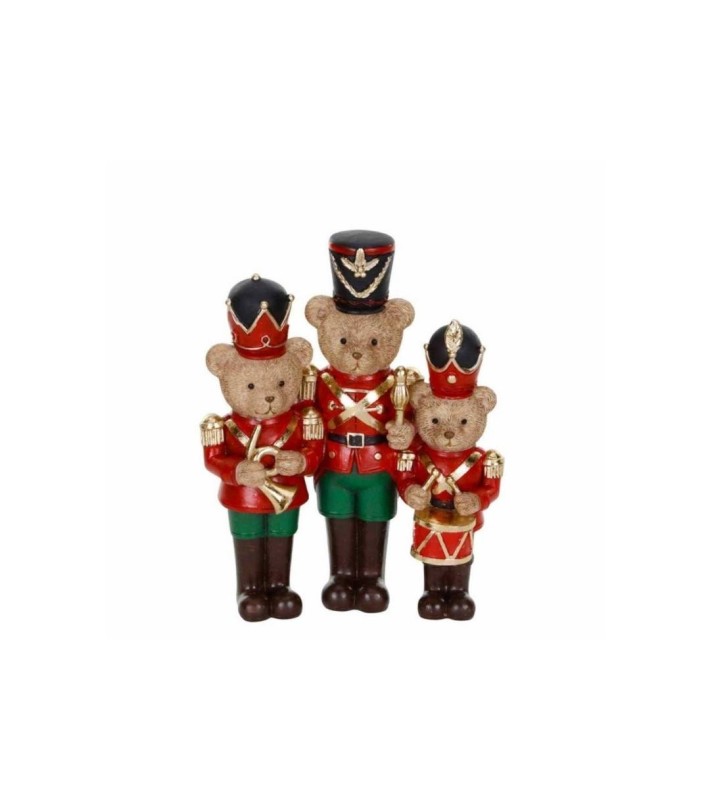 Musical 3 Nutcracker Bears Dec. - Red/Green/Black - 16,5Cm Musical 3 Nutcracker Bears Dec. - Red/Green/Black - 16,5Cm