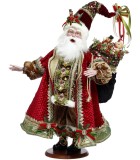 Decorative Santa - Jolly Old - Red/Green - 63,5cm