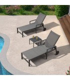 Sunlounger Torino - Alouminum/Textline 207x76x50cm Sunbeds Sunlounger Torino - Alouminum/Textline 207x76x50cm Sunbeds
