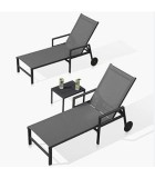 Sunlounger Torino - Alouminum/Textline 207x76x50cm Sunbeds Sunlounger Torino - Alouminum/Textline 207x76x50cm Sunbeds