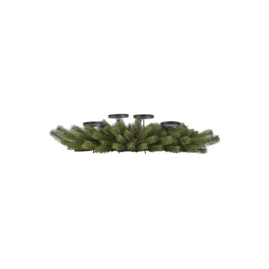 Christmas Tealight Holder Centerpiece - Nordmann Pine - Green - 75X30Cm Christmas Tealight Holder Centerpiece - Nordmann Pine - Green - 75X30Cm