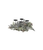 Christmas Tealight Holder Centerpiece - Sherwood Pine - Frosted Green - Ø42Cm Christmas Tealight Holder Centerpiece - Sherwood Pine - Frosted Green - Ø42Cm