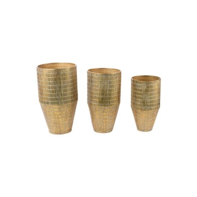 Metal Vase Set Of 3 - Gold -76X76X26Cm Metal Vase Set Of 3 - Gold -76X76X26Cm