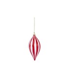 Christmas Ornament Drop - Red & White - 16.5Cm Christmas Ornament Drop - Red & White - 16.5Cm