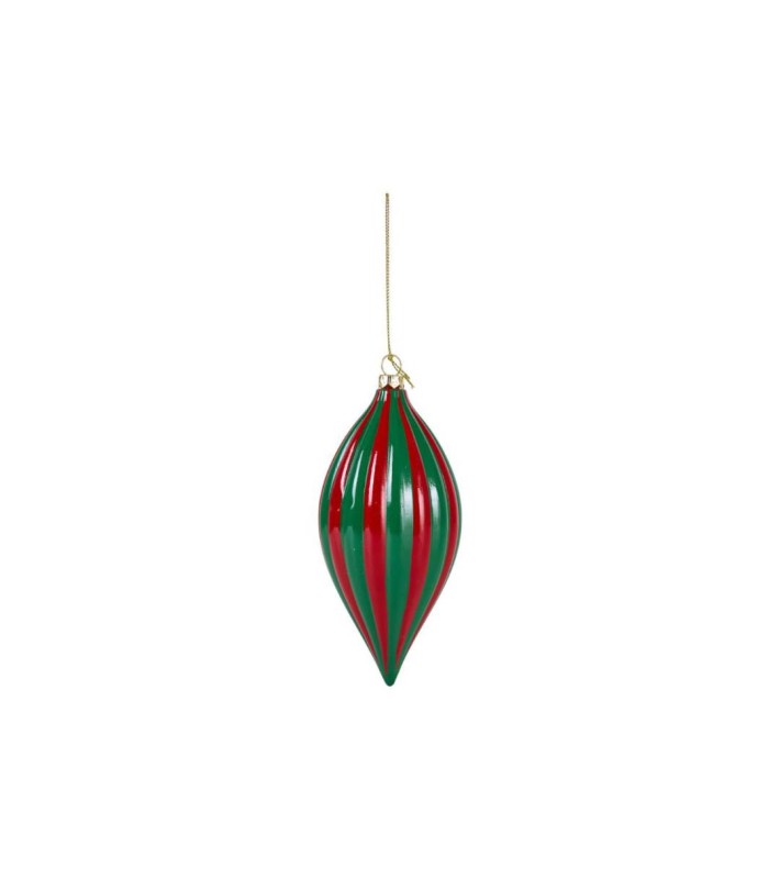 Christmas Ornament Drop - Red/Green - 16.5Cm Christmas Ornament Drop - Red/Green - 16.5Cm