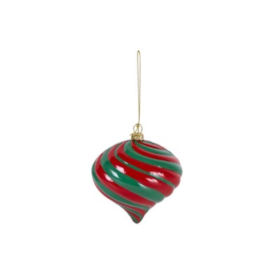 Christmas Ornament Drop - Red/Green - 11Cm
