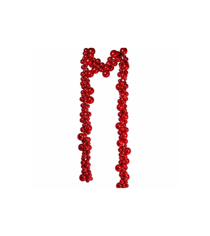 Christmas Garland with 252 Baubles - Red - 380cm long Christmas Garland with 252 Baubles - Red - 380cm long