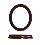 Mirror - Oval - Brown