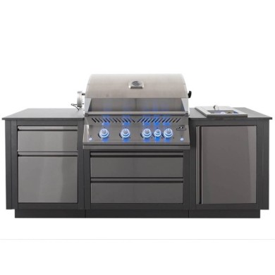 Outdoor Kitchen - Napoleon Oasis BIG32 700 Series -Stainless Steel- 224.5 × 83 × 129.1cm