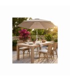 Round polyester / aluminum umbrella NICE - taupe - Ø3m Round polyester / aluminum umbrella NICE - taupe - Ø3m