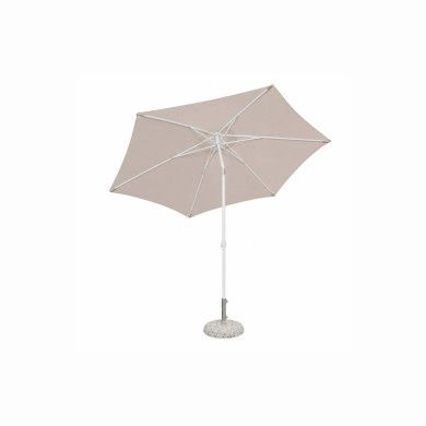 Round polyester / aluminum umbrella NICE - taupe - Ø3m