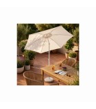 Round polyester / aluminum umbrella NICE - white - Ø3m