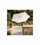 Round polyester / aluminum umbrella NICE - white - Ø3m