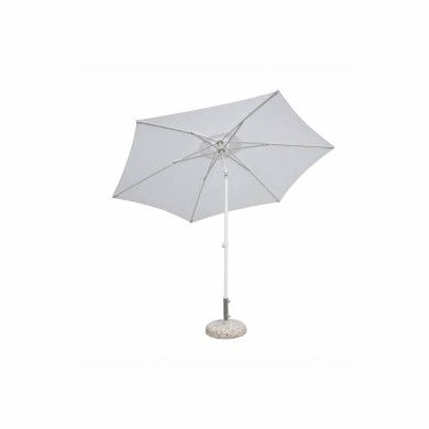 Round polyester / aluminum umbrella NICE - white - Ø3m
