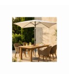 Polyester / steel umbrella POLY ECO - beige - 2x3m