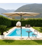 Polyester / steel umbrella POLY ECO - beige - 2x3m