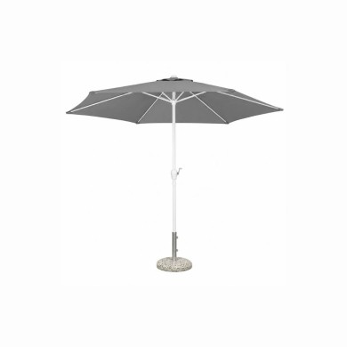 Round polyester / steel umbrella POLY ECO - white - Ø3m