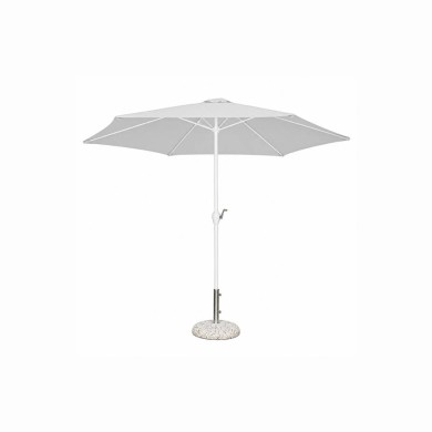 Round polyester / steel umbrella POLY ECO - white - Ø3m