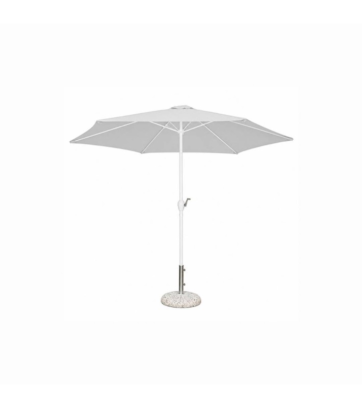 Round polyester / steel umbrella POLY ECO - white - Ø3m Round polyester / steel umbrella POLY ECO - white - Ø3m