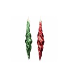 Twist Icicle Ornament (2 Assorted) - Green/Red - 24Cm Twist Icicle Ornament (2 Assorted) - Green/Red - 24Cm