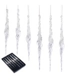 Ornement Drop Set - Jewel - Clear - H20/25cm (6 pcs)