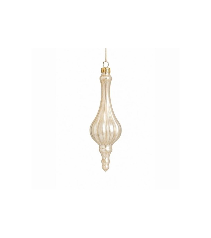 Shiny Pearl Finial Ornament - Champagne/Gold - 23Cm Shiny Pearl Finial Ornament - Champagne/Gold - 23Cm