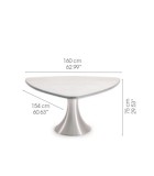 Triangular Table and 6 Armless Chairs with integraded MarinPLUS Leather Set tables and chairs