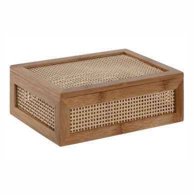 Box Bamboo Rattan - Natural - 23X15X8Cm Box Bamboo Rattan - Natural - 23X15X8Cm