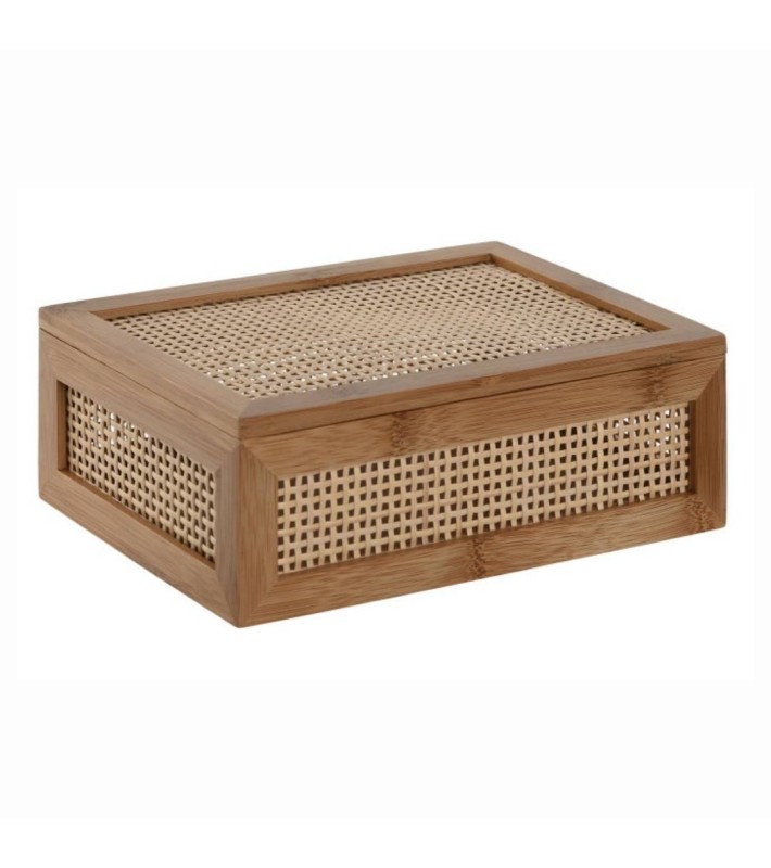 Box Bamboo Rattan - Natural - 23X15X8Cm Box Bamboo Rattan - Natural - 23X15X8Cm