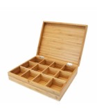 Tea Box - Bamboo - Brown - 12 places