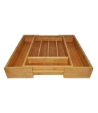 Expandable Cutlery Tray - Bamboo - 40.5 × 26.4–47 × H6.4 cm Expandable Cutlery Tray - Bamboo - 40.5 × 26.4–47 × H6.4 cm