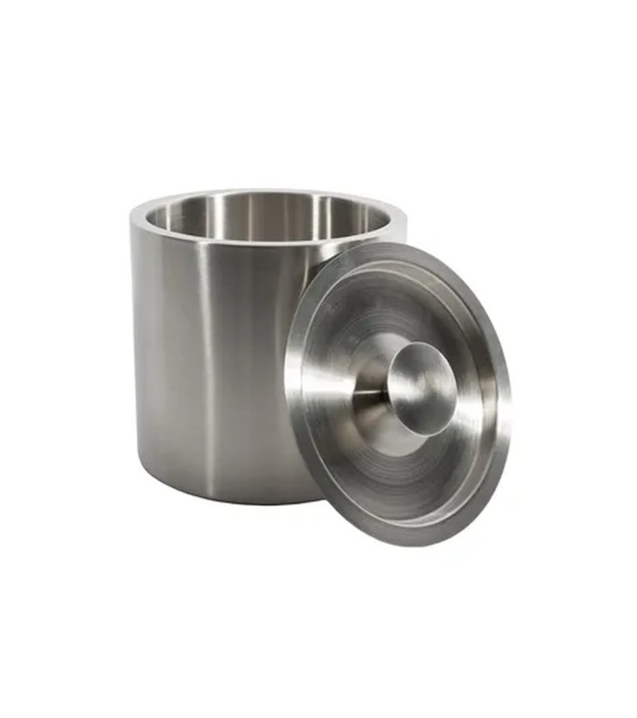 Double-Walled Ice Bucket 3L - Stainless Steel - Ø17.6 × H17.6 cm Double-Walled Ice Bucket 3L - Stainless Steel - Ø17.6 × H17.6 cm