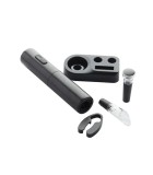 Wine Set - 4 Pieces - Black - 8.2 × 7.2 × H23.1 cm Wine Set - 4 Pieces - Black - 8.2 × 7.2 × H23.1 cm