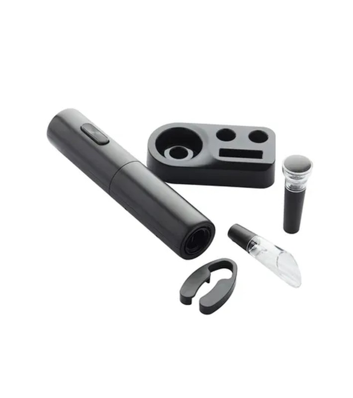 Wine Set - 4 Pieces - Black - 8.2 × 7.2 × H23.1 cm Wine Set - 4 Pieces - Black - 8.2 × 7.2 × H23.1 cm