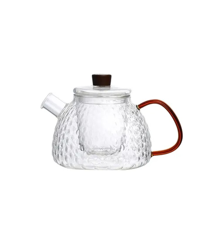 Teapot with Filter - Borosilicate Glass - 1L - Ø15.5 × H12.8 cm Teapot with Filter - Borosilicate Glass - 1L - Ø15.5 × H12.8 cm