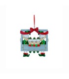 Customade Ornament - Family frame 5 - Gren/Red