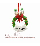 Customade Ornament - Family Garland 2 - Gren/Red