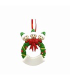 Customade Ornament - Family Garland 3 - Gren/Red