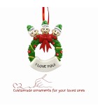 Customade Ornament - Family Garland 3 - Gren/Red