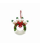 Customade Ornament - Family Garland 4 - Gren/Red
