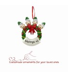 Customade Ornament - Family Garland 4 - Gren/Red