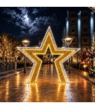 Three-dimensional luminous aluminum Star 4m*4m*035m - 120W