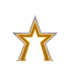 Three-dimensional luminous aluminum Star 4m*4m*035m - 120W